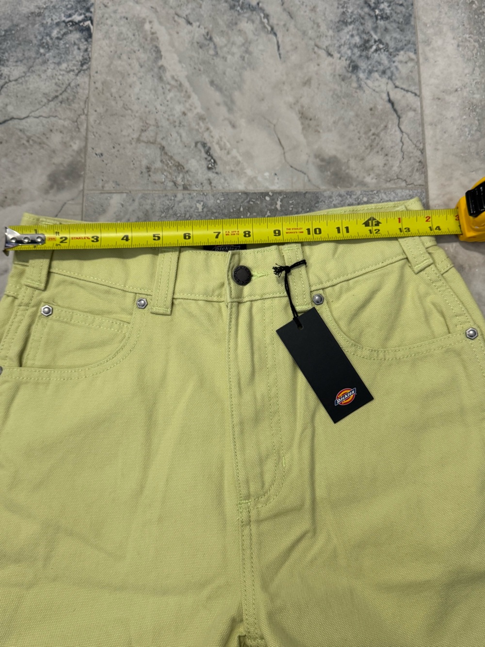 Dickies High-Waist Women's Shorts in Pale Green - Picture 5 of 8